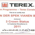 Terex geeft Van der Spek hoogste aantal sterren