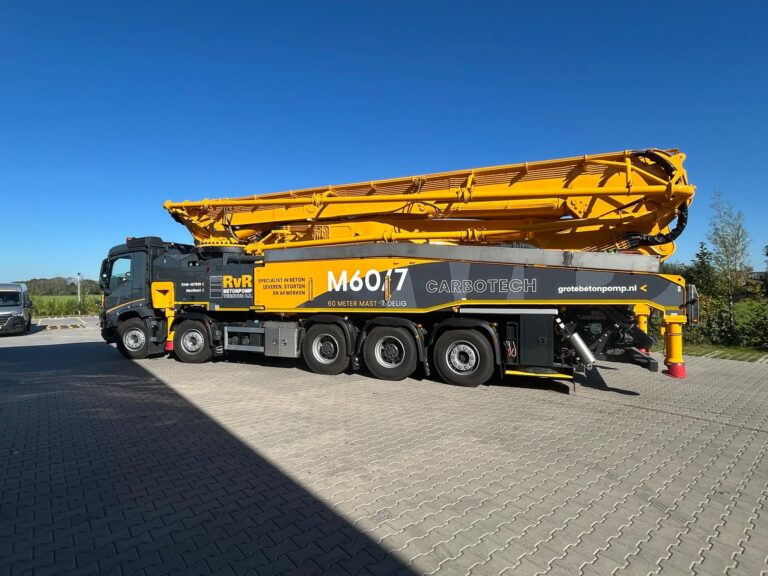 Nieuwe CIFA K60/7 Carbotech betonpomp voor RvR Betonpompverhuur