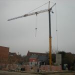Delivery second-hand fast erecting crane Liebherr type 32 TT in Belgium